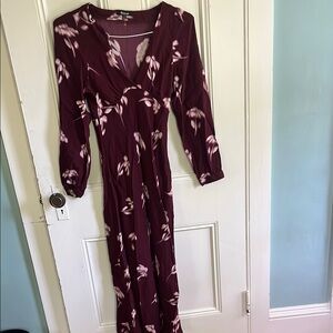 Elegant Purple Floral Women's Dress